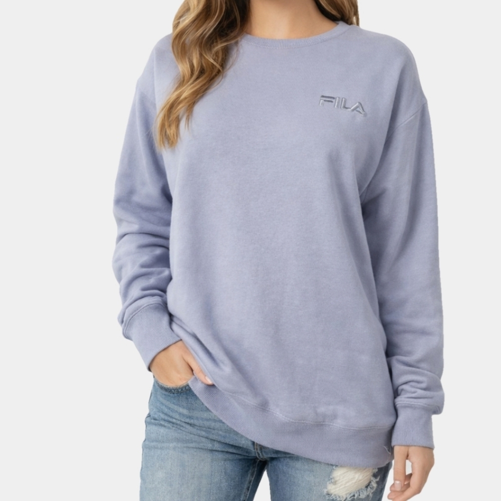 Fila Long Sleeve Midweight Pullover French Terry Crew Neck Sweatshirt Size XL